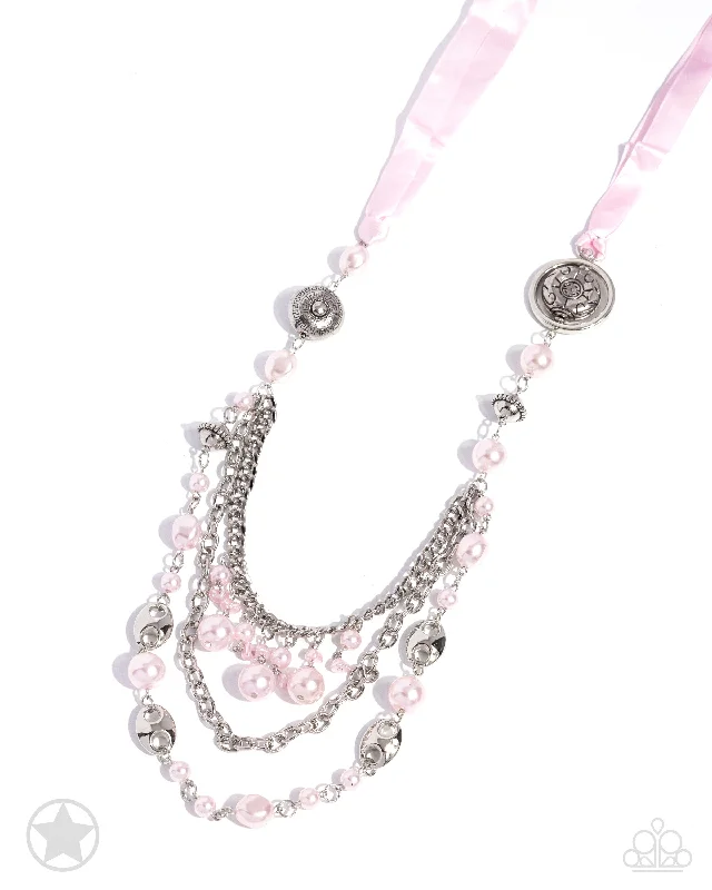 bridal necklaces for women -All The Trimmings Pink Necklace