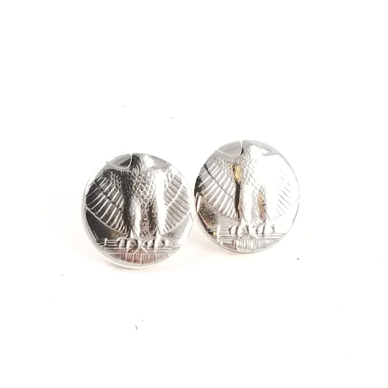 sparkly earrings for women -90% Silver Washington Quarter Punch Out Stud Earrings