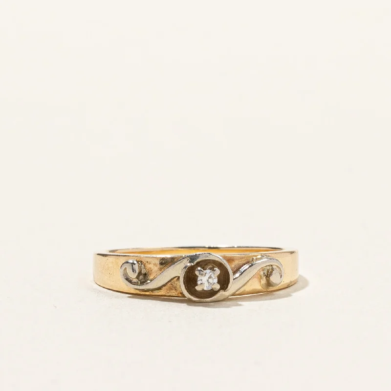 bold fashion rings -Diamond Gold Band | 0.02ct | SZ 6.25 |