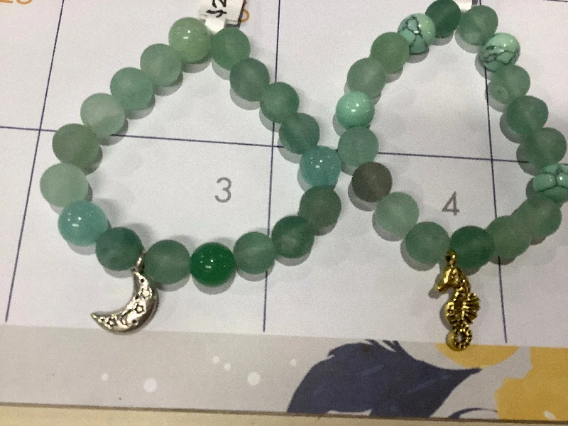 casual bracelets for women -Frosted jade bracelet