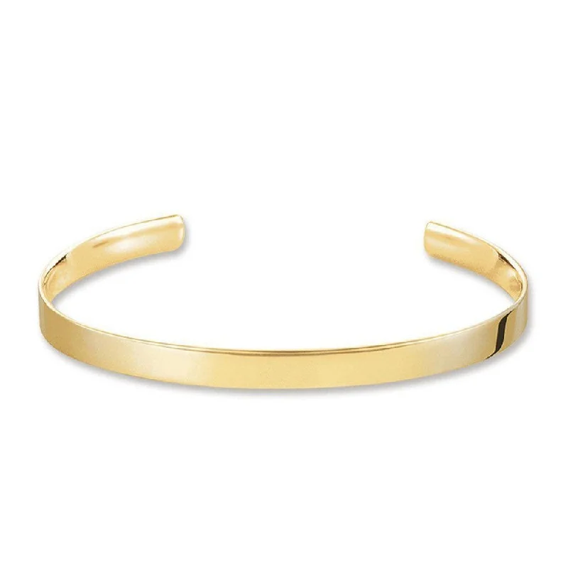 multi-colored bracelets for women -Narrow Engravable Cuff Bracelet Gold