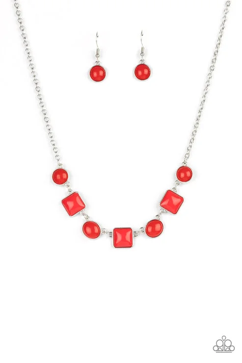 dazzling diamond necklaces -Trend Worthy Red Necklace