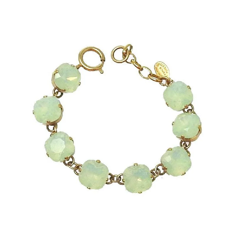 classic bangles for women -Cushion Cut Tennis Bracelet Pacific Opal