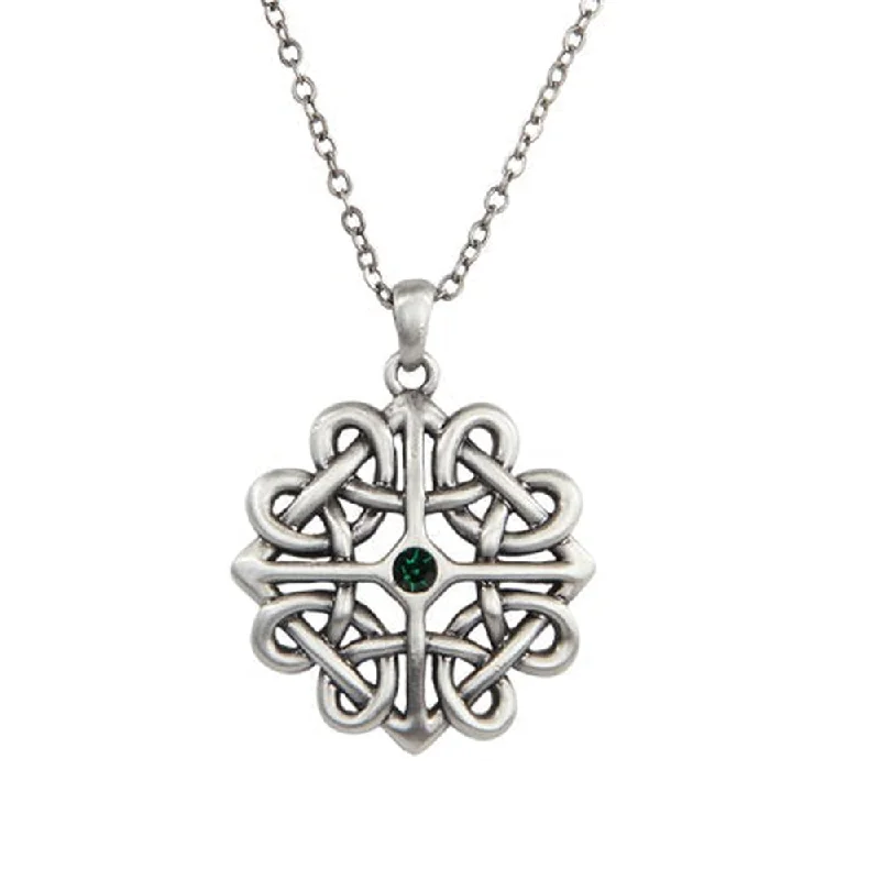 personalized birthstone necklaces -Celtic Flower Necklace