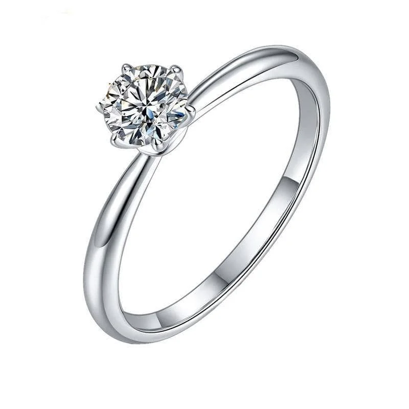 luxury engagement rings for women -0.5ct D Color Diamond Solitaire Engagement Rings