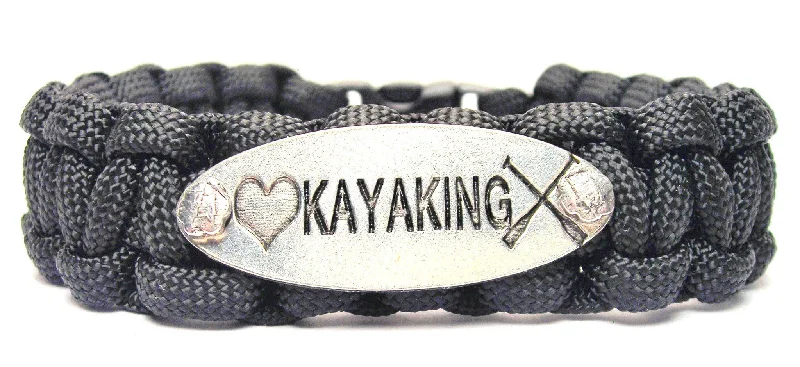 handmade bangles for women -Love Kayaking 550 Military Spec Paracord Bracelet