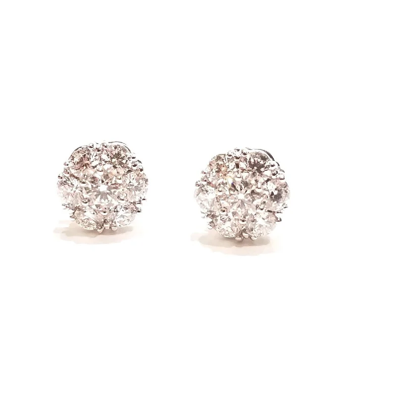 silver earrings for women -Diamond snowflake earrings-available in various sizes.