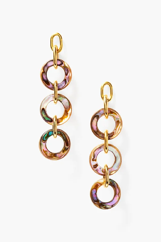 dangly earrings for women -Mariner Earrings Abalone