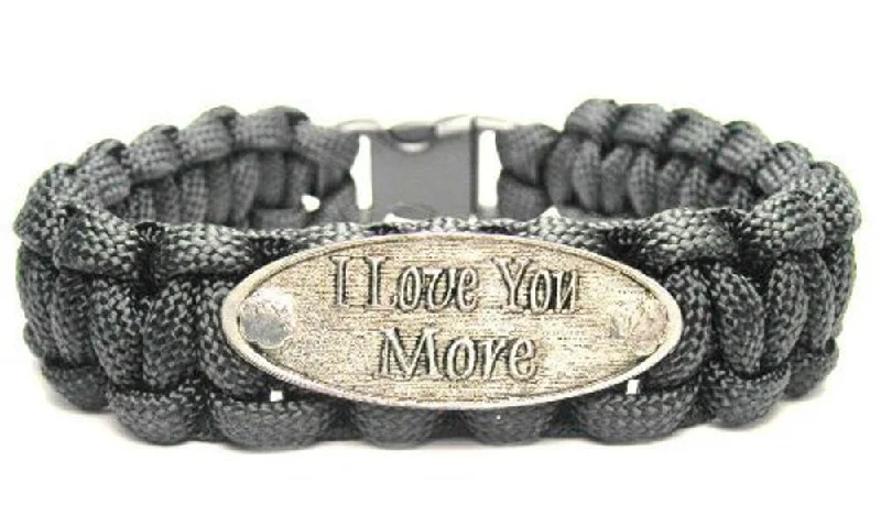 personalized bangle bracelets -I Love You More 550 Military Spec Paracord Bracelet