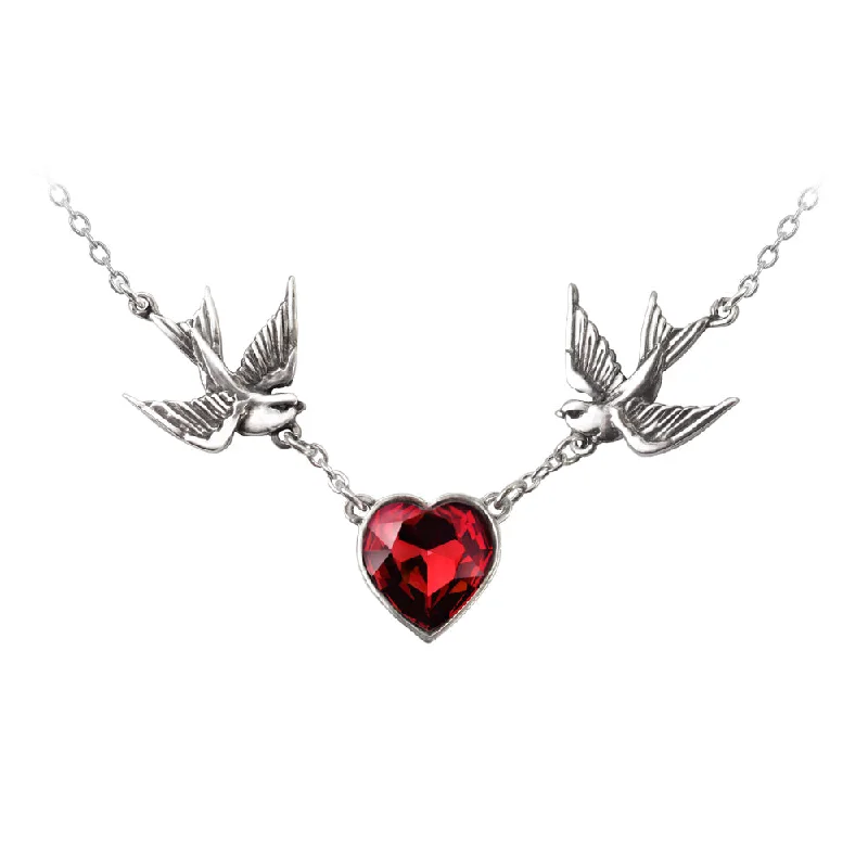 classic gold necklaces for women -Swallow Heart Necklace