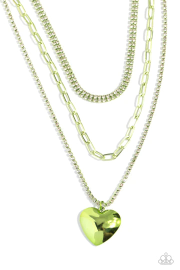 cute charm necklaces for women -Caring Cascade - Green