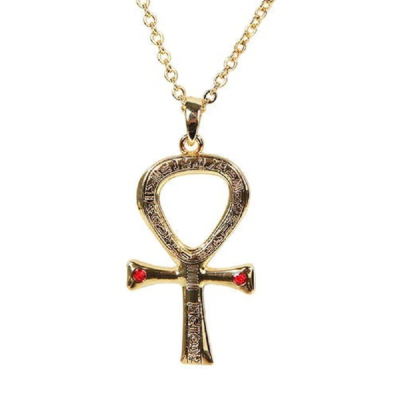 affordable gold chain necklaces -Egyptian Cross Necklace