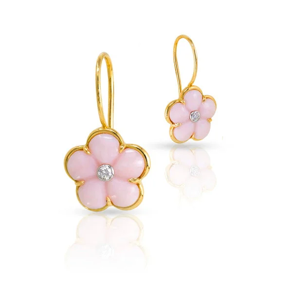 elegant dangle earrings -Pink Fiore Earrings