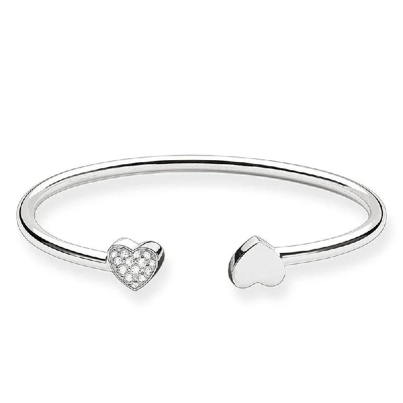 women’s bracelet with charms -Cuff Bracelete with hearts