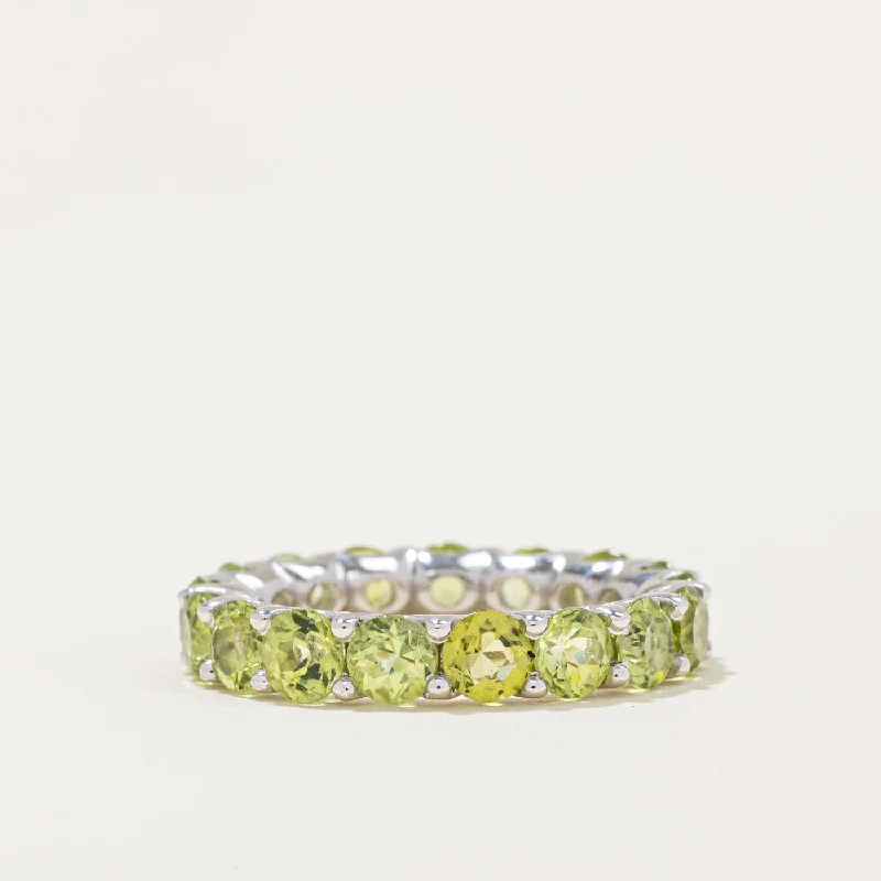 luxury engagement rings for women -Peridot Eternity Ring | 3.90ctw | SZ 6.25 |