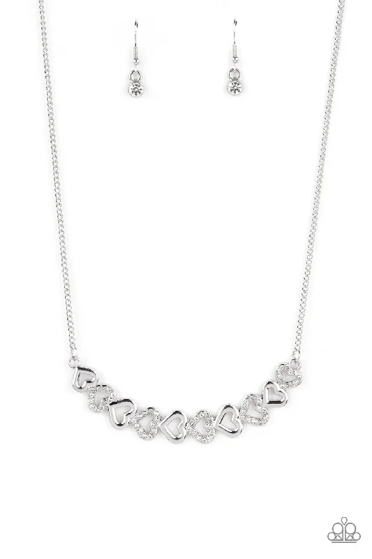 multi-layer necklaces for women -Sparkly Suitor - White