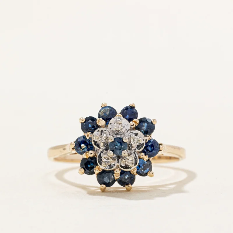 designer engagement rings -Sapphire & Diamond Cocktail Ring | 0.66ctw, 0.03ctw | SZ 7.5 |