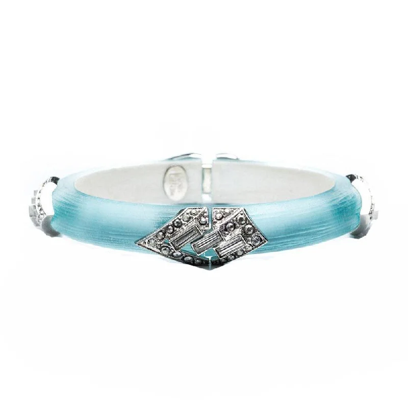 luxury bangle sets for women -Crystal Pave Baguette Bracelet