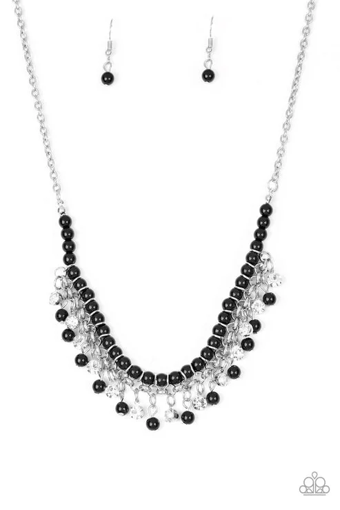 women’s diamond-encrusted necklaces -A Touch Of CLASSY Black Necklace