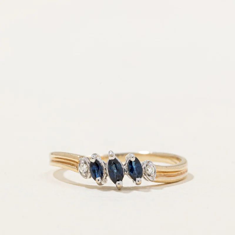 modern rings for women -Sapphire & Diamond Ring | 0.15ctw, 0.02ctw | SZ 6.5 |