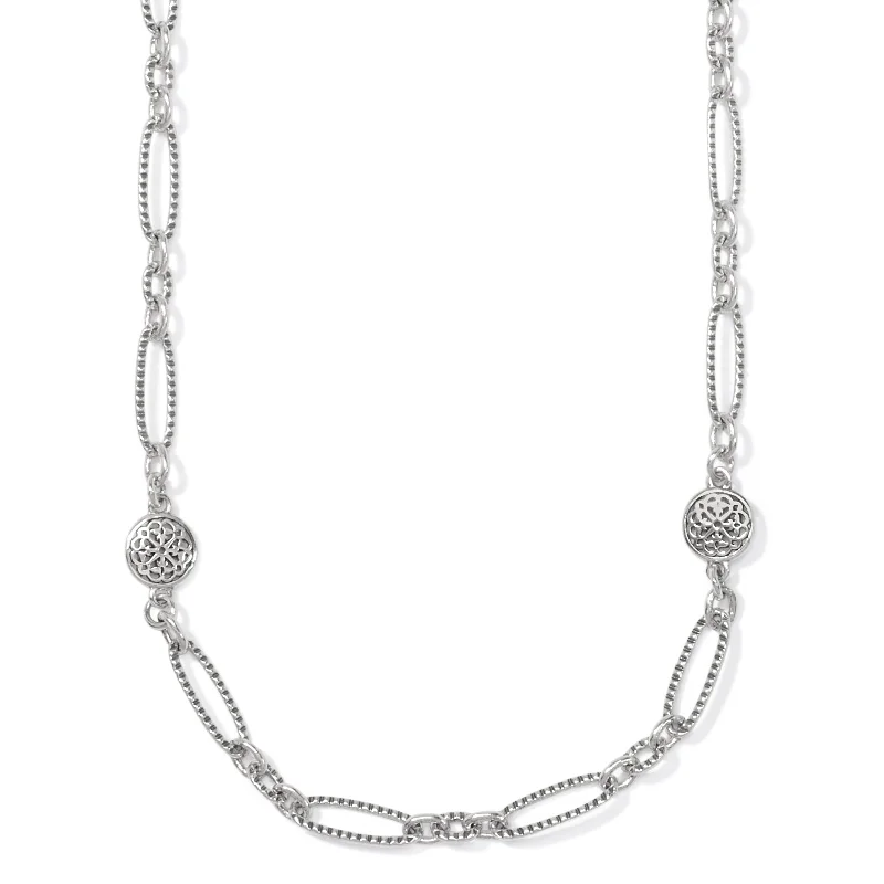 elegant crystal necklaces -Ferrara Link Long Necklace