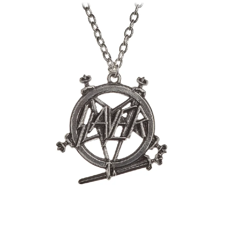 crystal necklaces for women -Slayer: Pentagram Logo Necklace