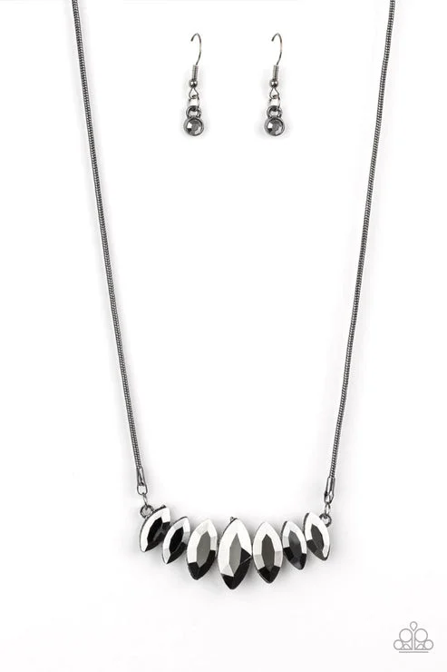 elegant long drop necklaces -Leading Lady Black Necklace