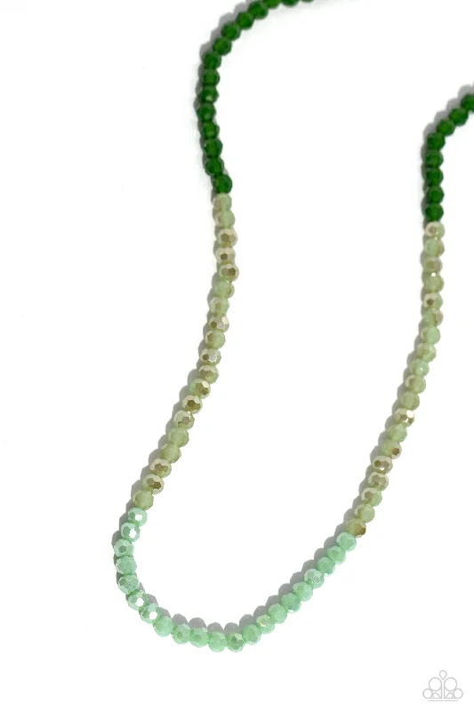 silver necklaces for women -Backstage Beauty - Green