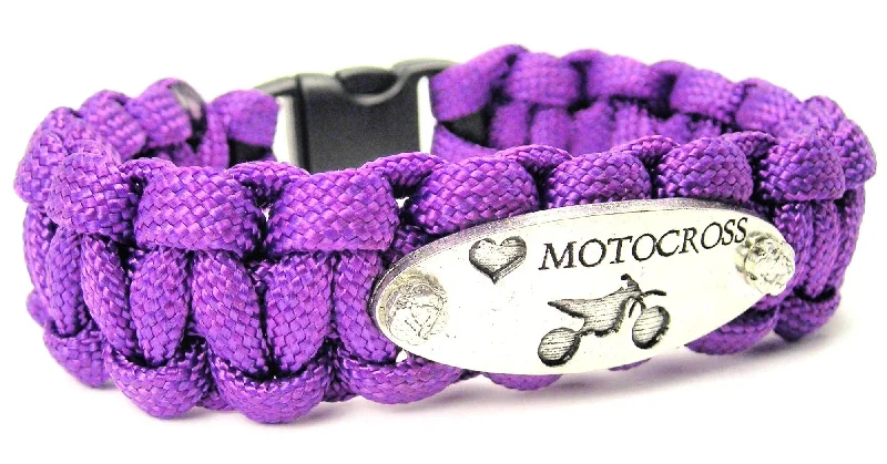 luxury bangles for women -Love Motorcross 550 Military Spec Paracord Bracelet