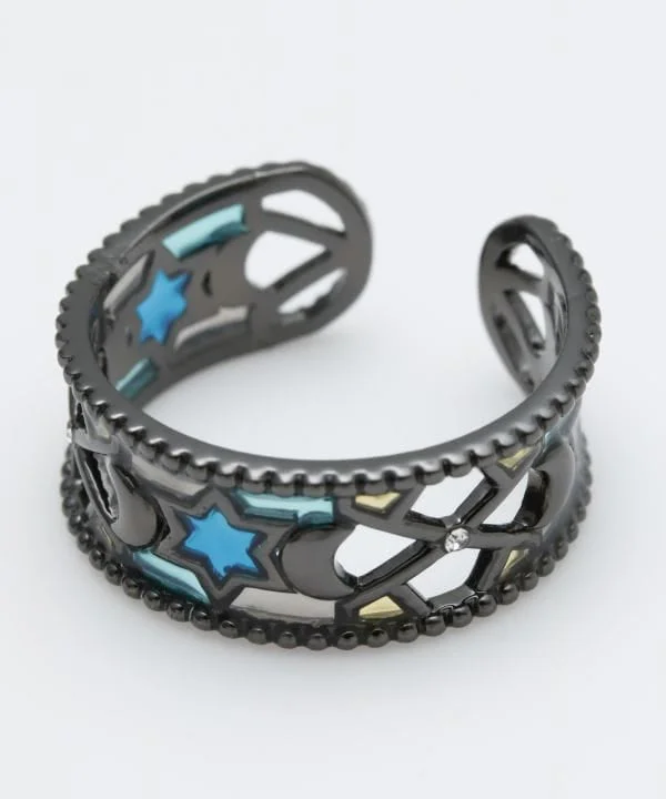 stylish turquoise necklaces -Stained Glass Like Ring