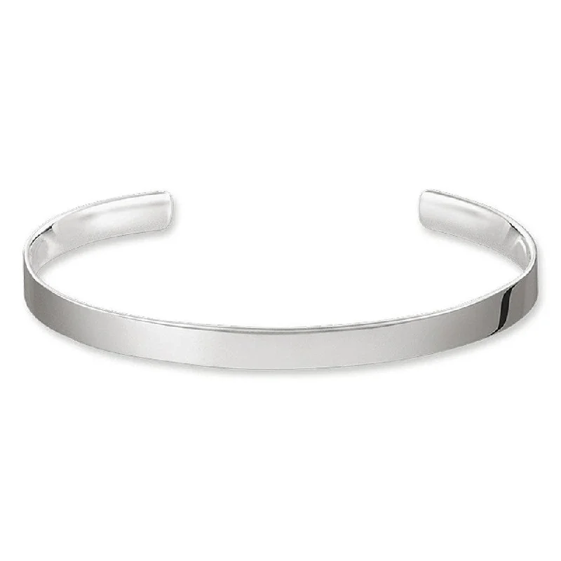 luxury bangle sets for women -Narrow Engravable Cuff Bracelet