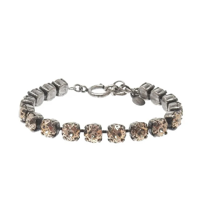 elegant silver cuff bracelets -Crystal Tennis Bracelet Iridescent Blush