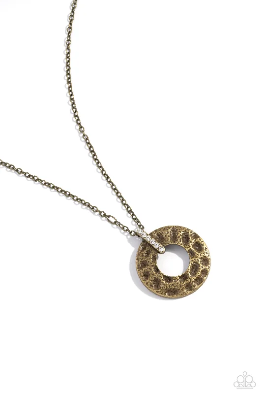 simple silver necklaces for women -Modern Memento - Brass