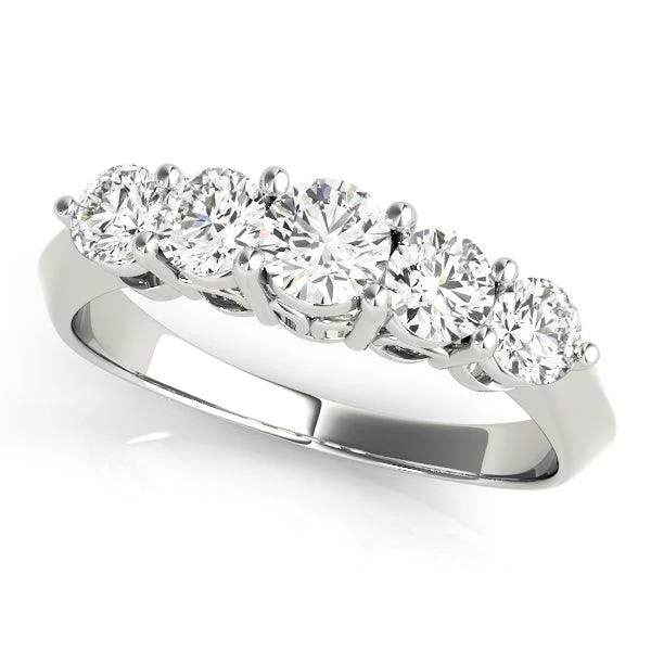 solitaire rings for women -Tori Five Stone Band 1.0Ctw