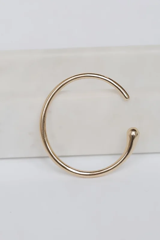 trendy bangles for women -Becca Gold Cuff Bracelet