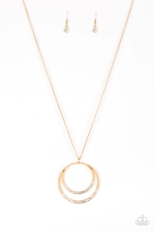 matching necklace sets for women -Front And EPICENTER Gold Necklace