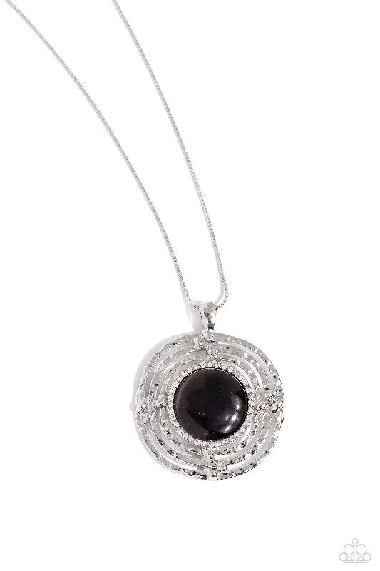 gemstone necklaces for women -Maze STUNNER - Black