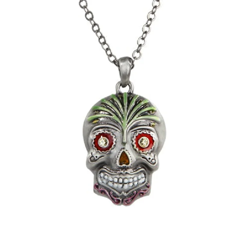 chic crystal pendants for necklaces -Day of the Dead Skull Necklace