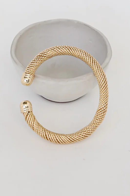 rose gold bangles for women -Jane Gold Cuff Bracelet