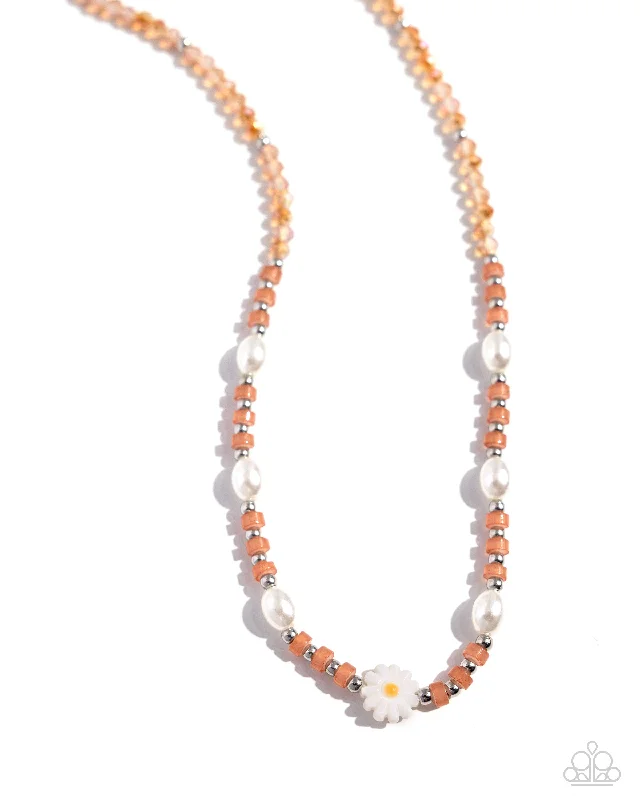 affordable engagement necklaces -Daisy Deal - Orange