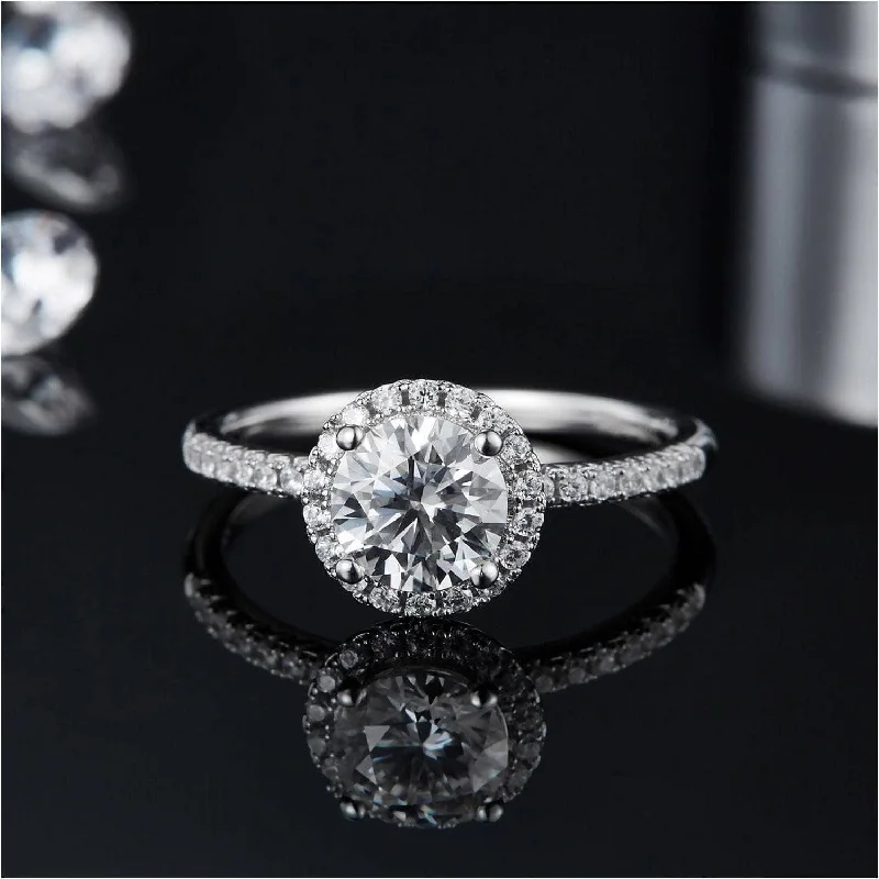 engagement rings with wedding bands -1ct VVS1 Diamond Ring Wedding Engagement Ring