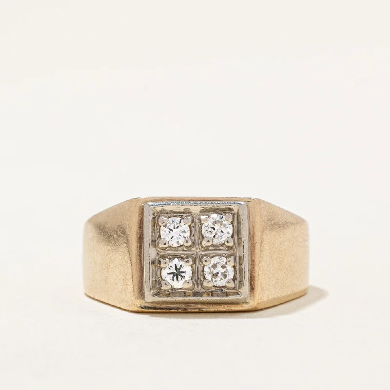 vintage rings for women -Four Stone Diamond Ring | 0.16ctw | SZ 5.75 |