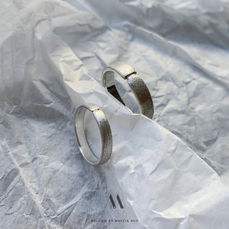 minimalist engagement rings -Custom made wedding rings CMW/21