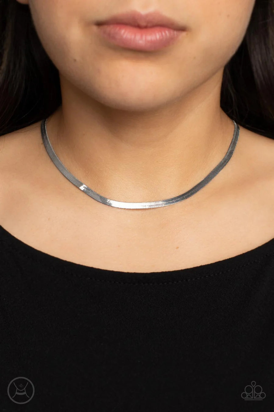 custom engraving necklaces -In No Time Flat - Silver Choker