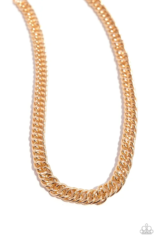 designer necklaces for women -Industrial Ideology - Gold