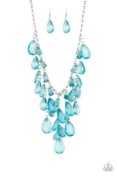 luxury pearl necklaces -Irresistible Indescence Blue Necklace