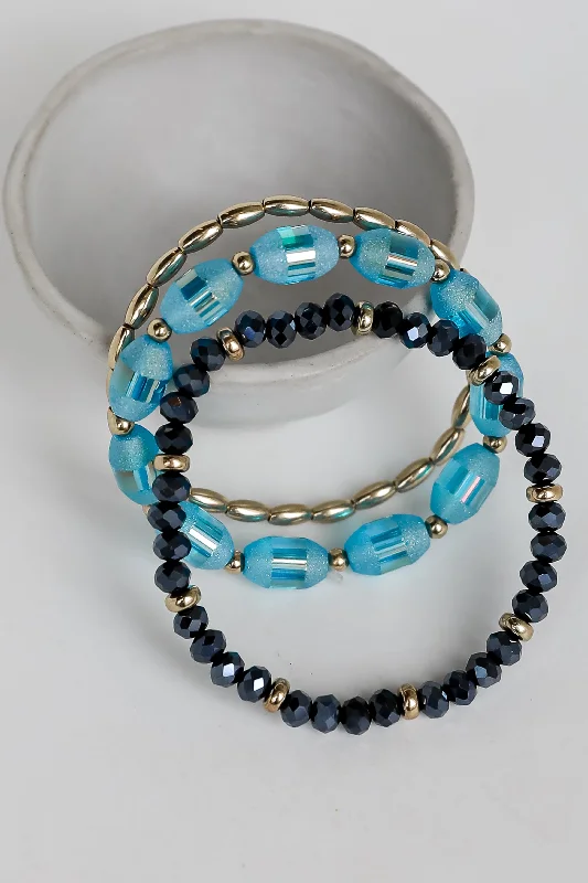 fashion bangles and bracelets -FINAL SALE - Skylar Beaded Bracelet Set