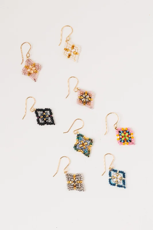 trendy earrings for women -Leona Drop Beaded Earring | Miguel Ases