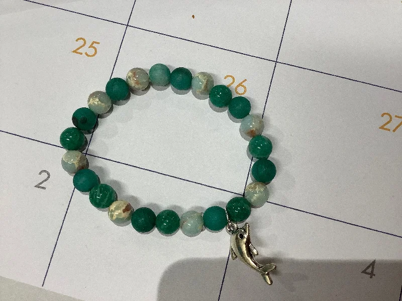 women’s statement bangles -Aqua jade bracelet