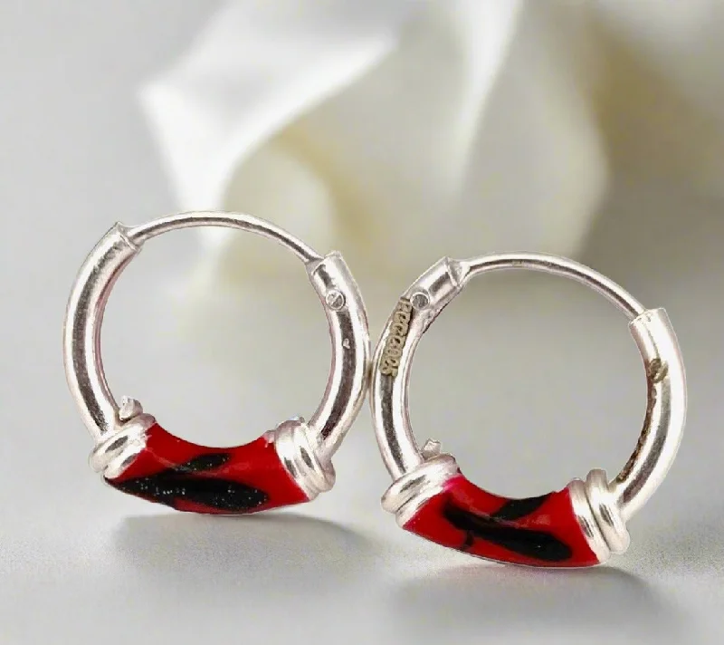 fashionable earrings for casual wear -Sterling Silver Clip on Hoop Earrings For Women & Girls